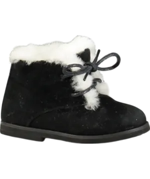 Black Suede Boots With Fur Lining UK 4.5 EU 21 👼