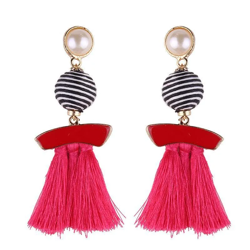 New arrival selectable silk tassel metal beads cap charm for bohemia style Xmas party