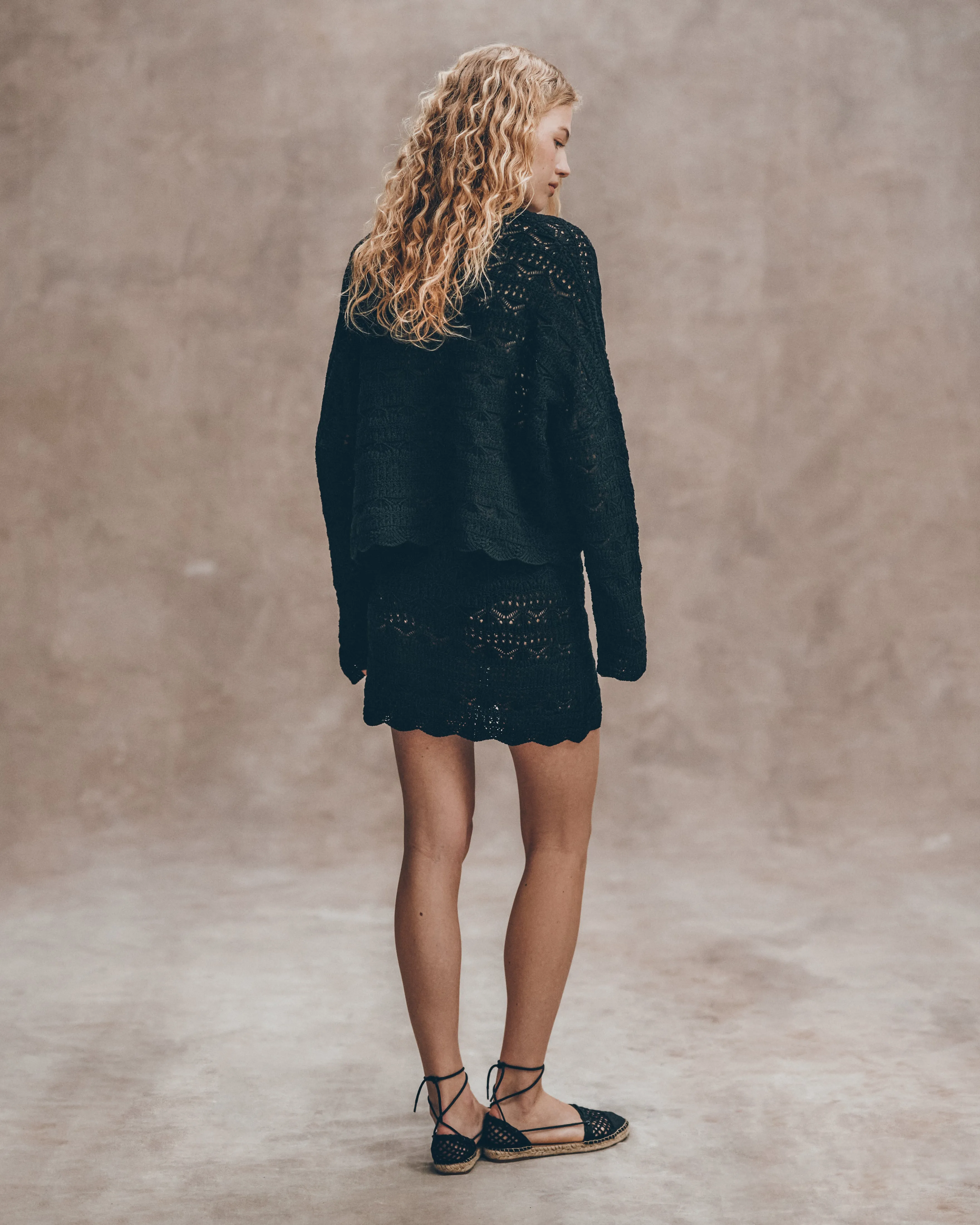 The Black Crochet Skirt