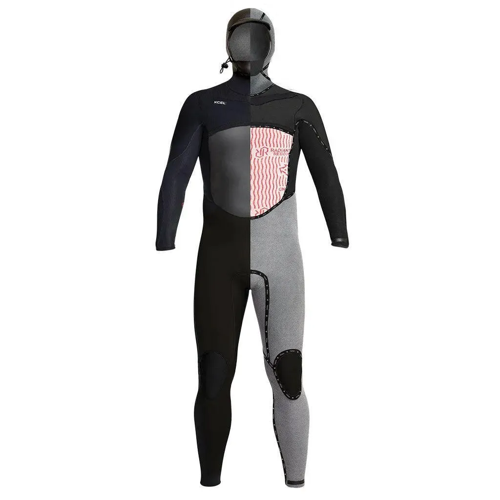 Xcel 5/4mm Infiniti Hooded Chest Zip Wetsuit Black