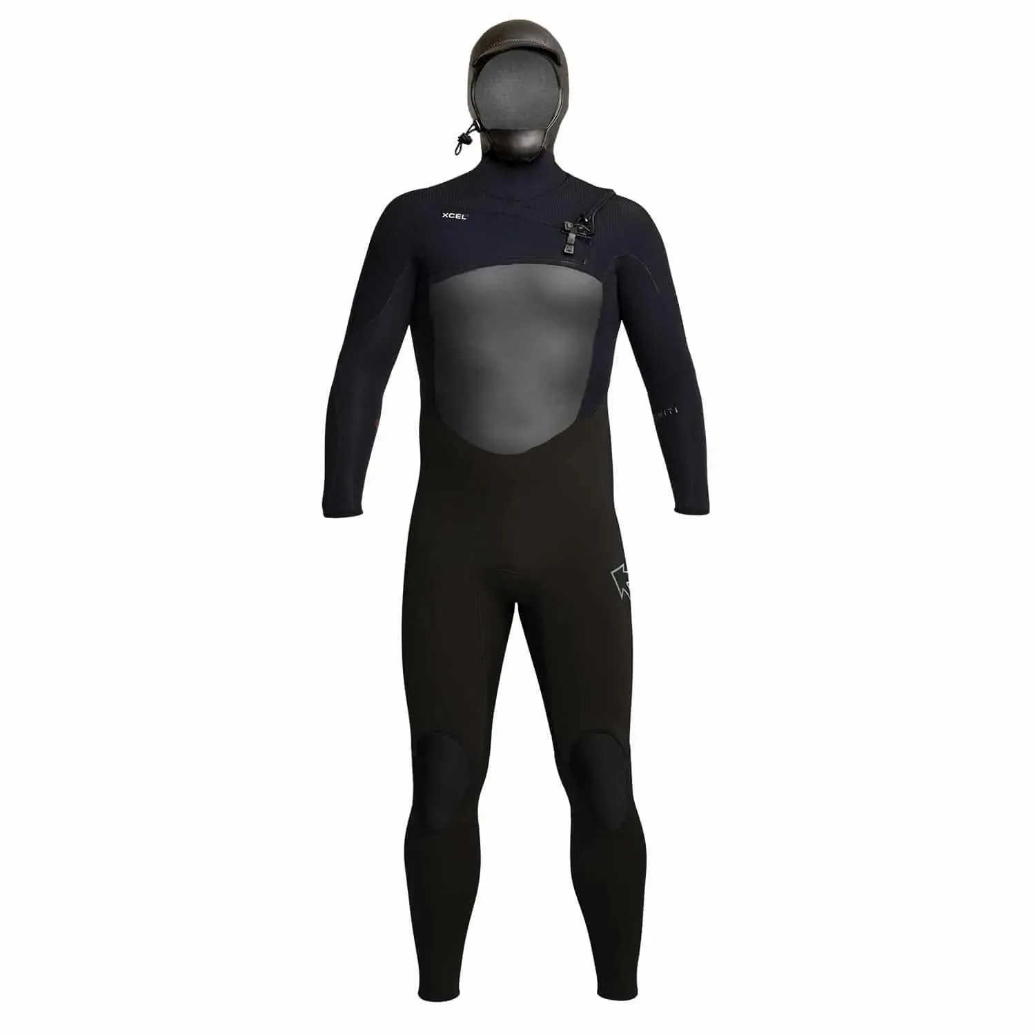 Xcel 5/4mm Infiniti Hooded Chest Zip Wetsuit Black